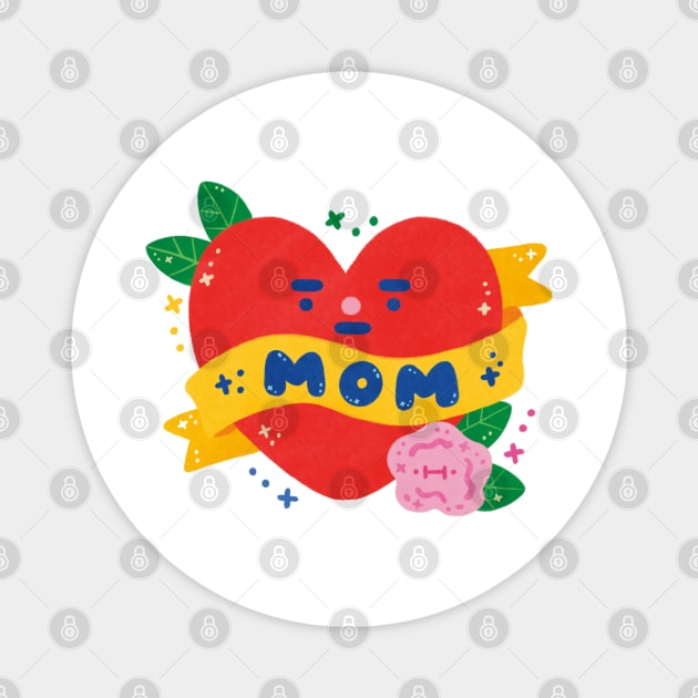 Mom Tattoo Magnet by Figberrytea